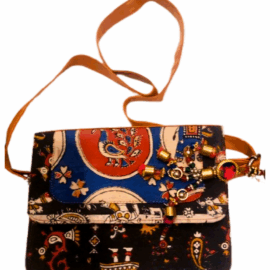 Royal Blue Kalamkari Bag