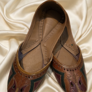 Handcrafted Brown Leather Designer Jutti