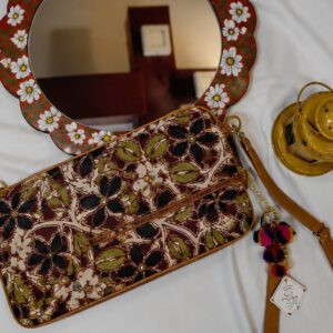 Floral Kalamkari Crossbody Sling Bag