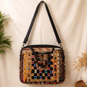 Women's Handmade Embroidered Crossbody Messenger Bag
