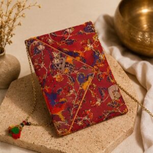 Women's Floral Printed Ethnic Sling Bag with Chain Strap
