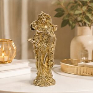 Madonna and Child Brass Statue (Mother Mary with Baby Jesus)