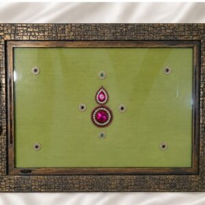 Royal Sage Green and Bronze Embellished Serving Tray